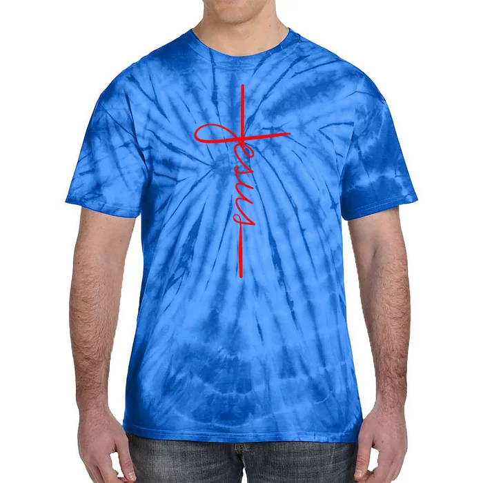 Cool Jesus Cross Gift For Funny Christian Faith Tie-Dye T-Shirt