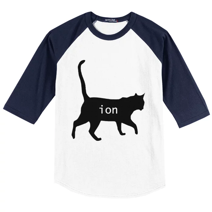 Cation Joke Cute Science Cat Funny Chemistry Teacher Gift Baseball Sleeve Shirt