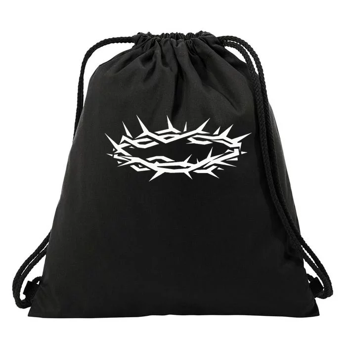 Christian Jesus Crown of Thorn Good Friday & Easter. Drawstring Bag