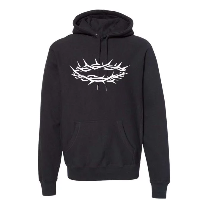 Christian Jesus Crown of Thorn Good Friday & Easter. Premium Hoodie