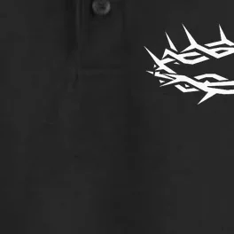 Christian Jesus Crown of Thorn Good Friday & Easter. Dry Zone Grid Performance Polo