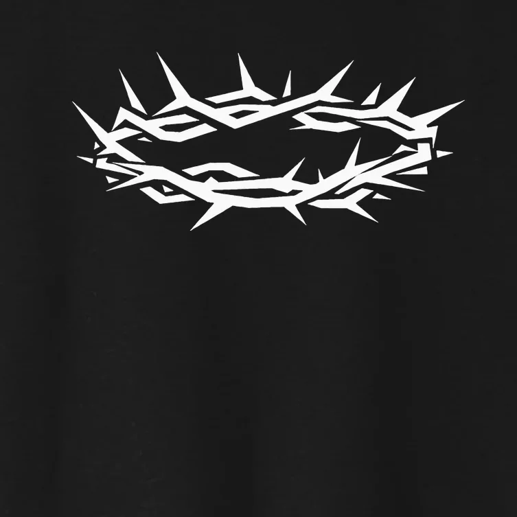 Christian Jesus Crown of Thorn Good Friday & Easter. Women's Crop Top Tee