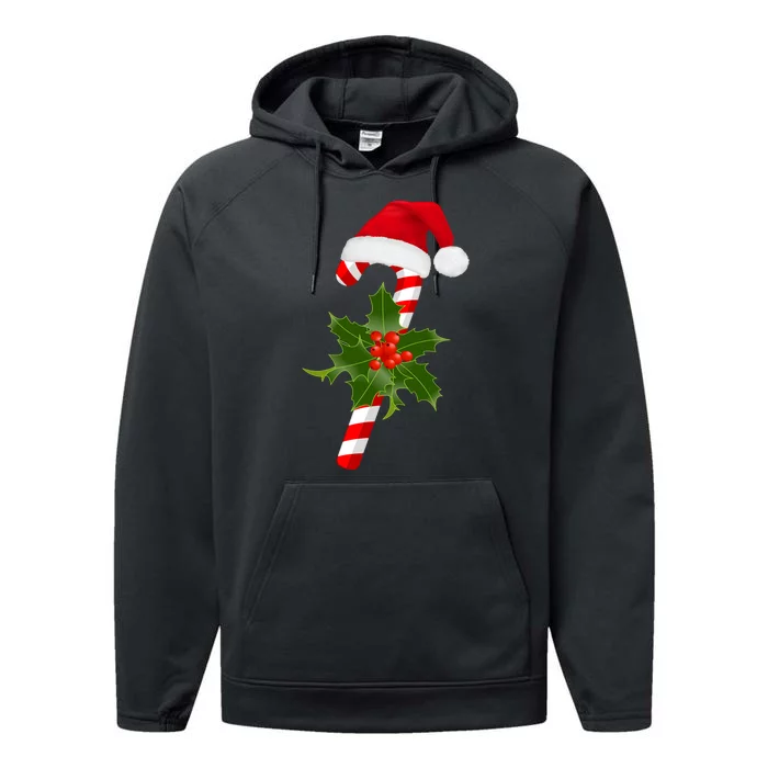 Christmas Jolly Candy Cane Performance Fleece Hoodie