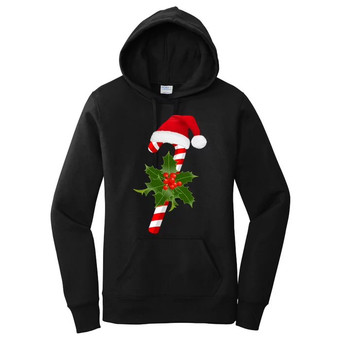 Christmas Jolly Candy Cane Women's Pullover Hoodie