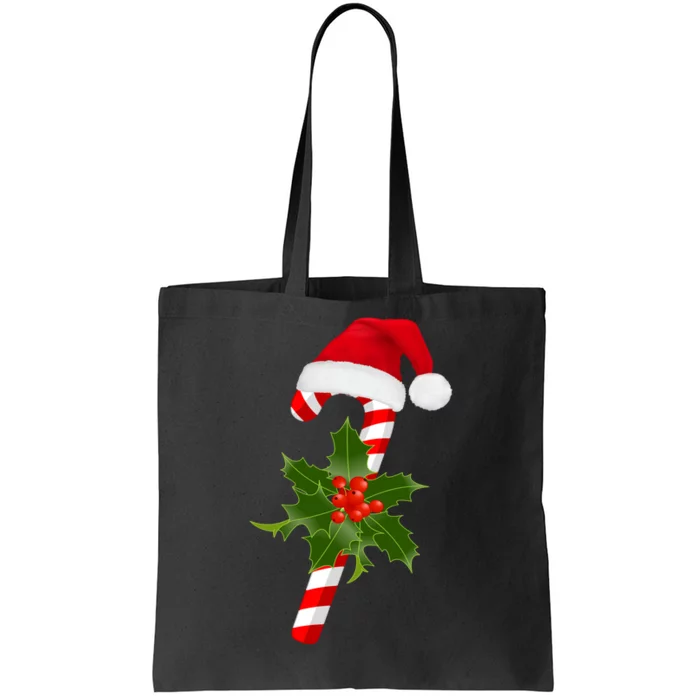 Christmas Jolly Candy Cane Tote Bag