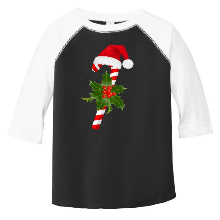 Christmas Jolly Candy Cane Toddler Fine Jersey T-Shirt