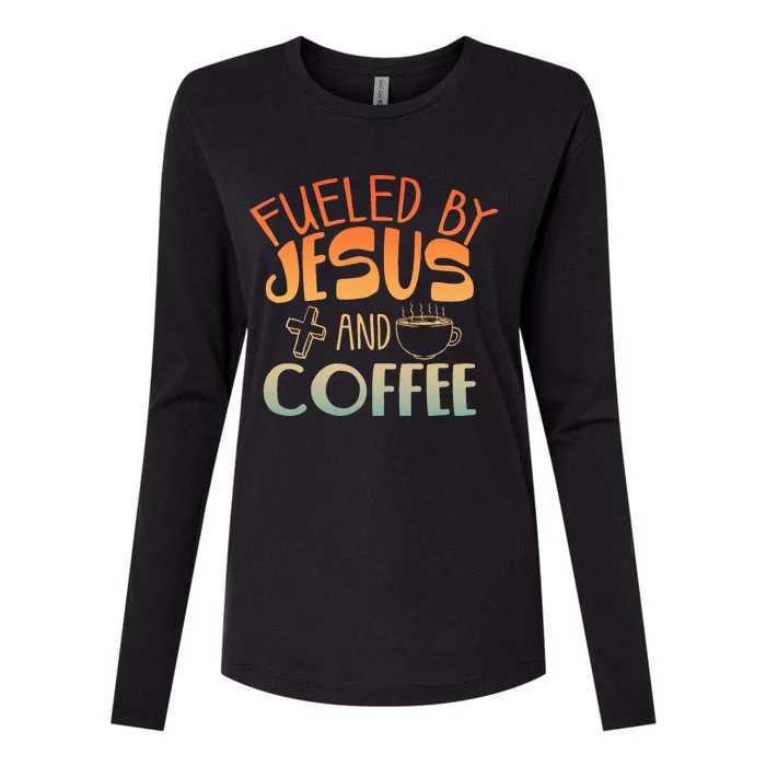 Cool Jesus Christian Jesus Coffee Lover Womens Cotton Relaxed Long Sleeve T-Shirt