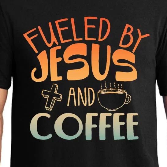 Cool Jesus Christian Jesus Coffee Lover Pajama Set