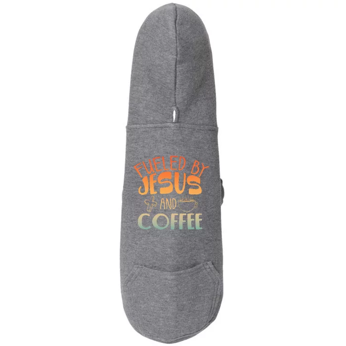 Cool Jesus Christian Jesus Coffee Lover Doggie 3-End Fleece Hoodie