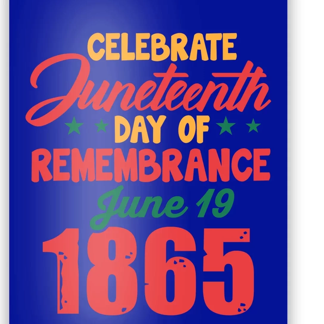 Celebrate Juneteenth Day Of Remembrance June 19 1865 Gift Poster