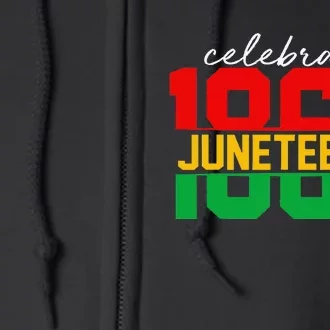 Celebrate Juneteeth Day 6 19 1865 Black Freedom 1865 Full Zip Hoodie