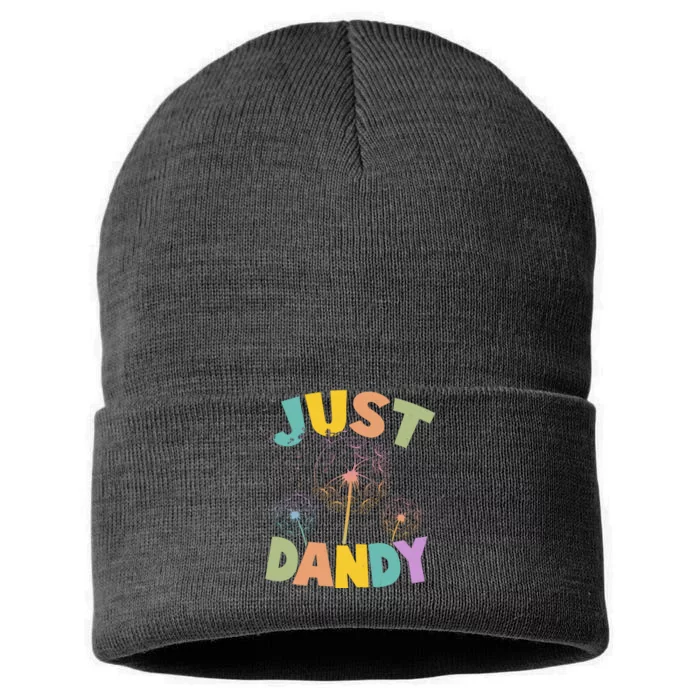 Cute Just Dandy Springtime Dandelions Sustainable Knit Beanie