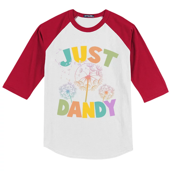 Cute Just Dandy Springtime Dandelions Kids Colorblock Raglan Jersey