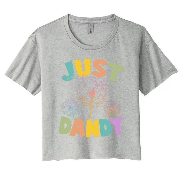 Cute Just Dandy Springtime Dandelions Women's Crop Top Tee