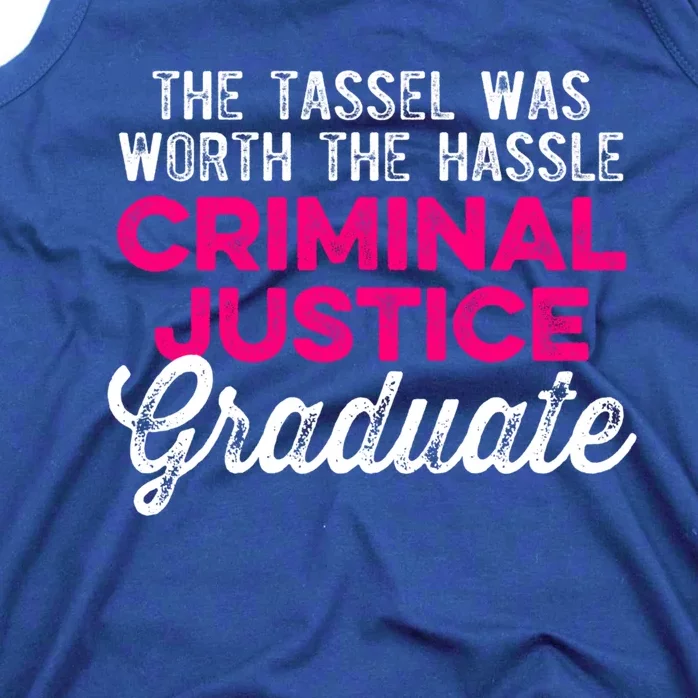 Criminal Justice Degree Graduate Tassel Graduation Great Gift Tank Top