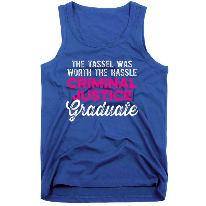 Criminal Justice Degree Graduate Tassel Graduation Great Gift Tank Top