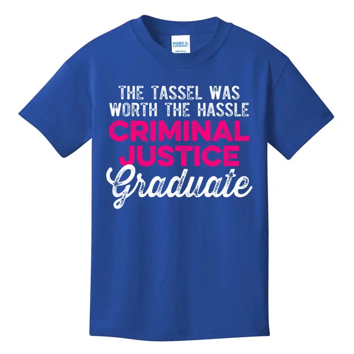 Criminal Justice Degree Graduate Tassel Graduation Great Gift Kids T-Shirt