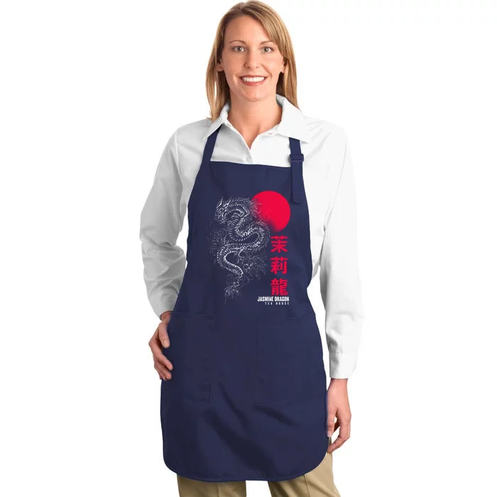 Cool Jasmine Dragon Tea House Full-Length Apron With Pocket