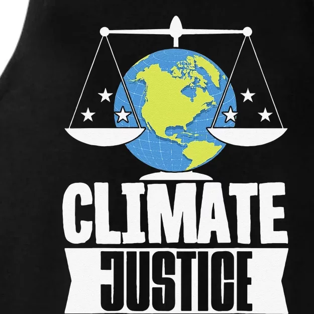 Climate Justice Earth Day Climate Change Ladies Tri-Blend Wicking Tank