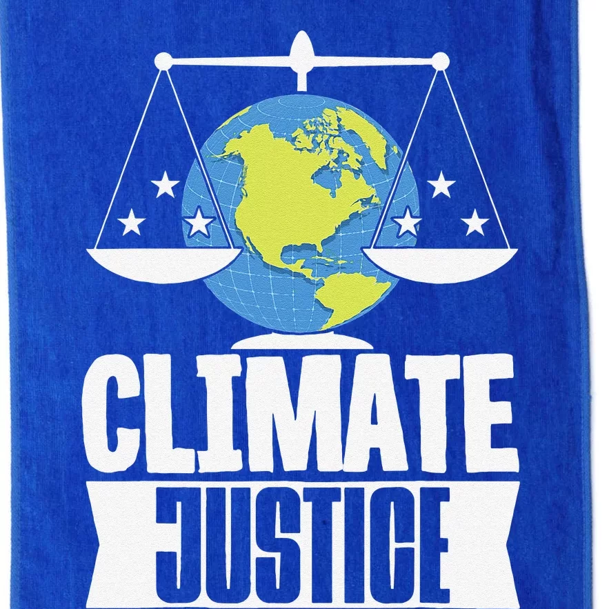 Climate Justice Earth Day Climate Change Platinum Collection Golf Towel