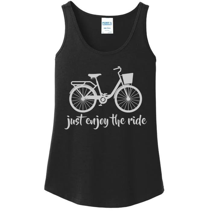 Cycling Just Enjoy The Ride Gift Ladies Essential Tank