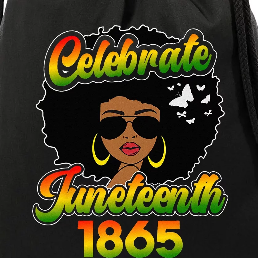 Celebrate Juneteenth FreeIsh Since 1865 emancipation BLM Drawstring Bag