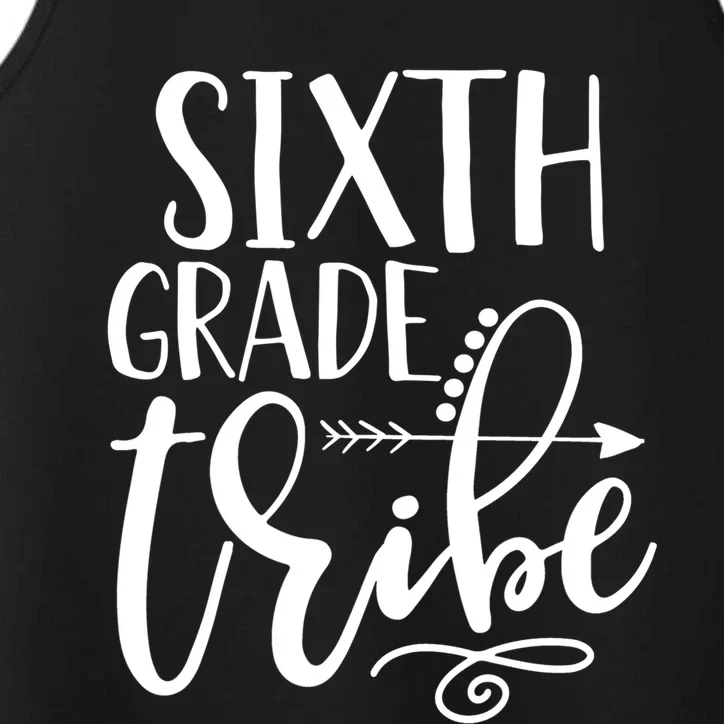 Cute Job Funny Sixth Grade Teacher 6Th Grade Gift Performance Tank