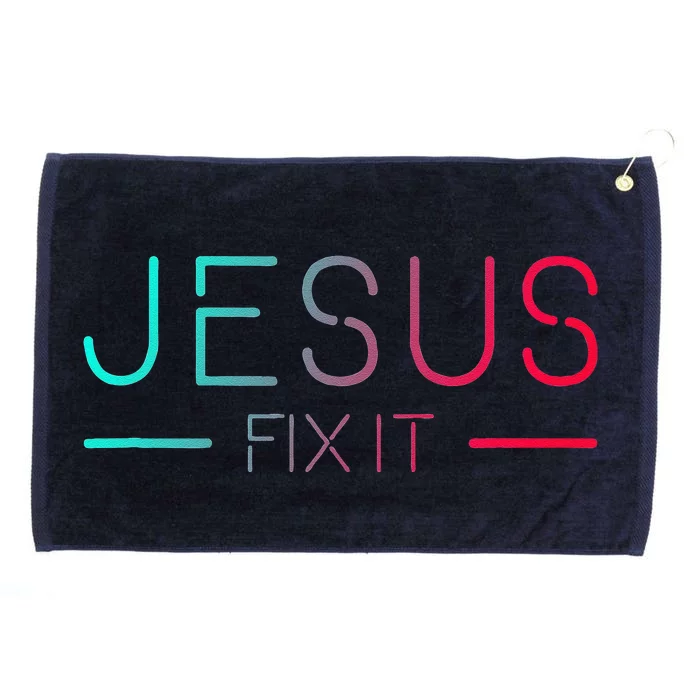 Christian Jesus Fix It Faith Filled Grommeted Golf Towel