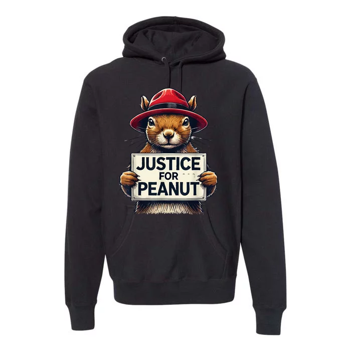 Cute Justice For Peanut The Squirrel Wanted Gift Premium Hoodie