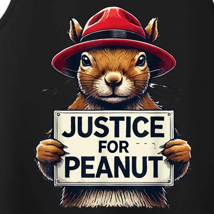 Cute Justice For Peanut The Squirrel Wanted Gift Performance Tank