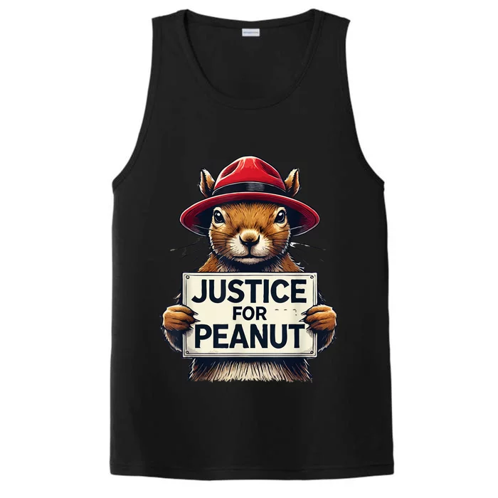 Cute Justice For Peanut The Squirrel Wanted Gift Performance Tank