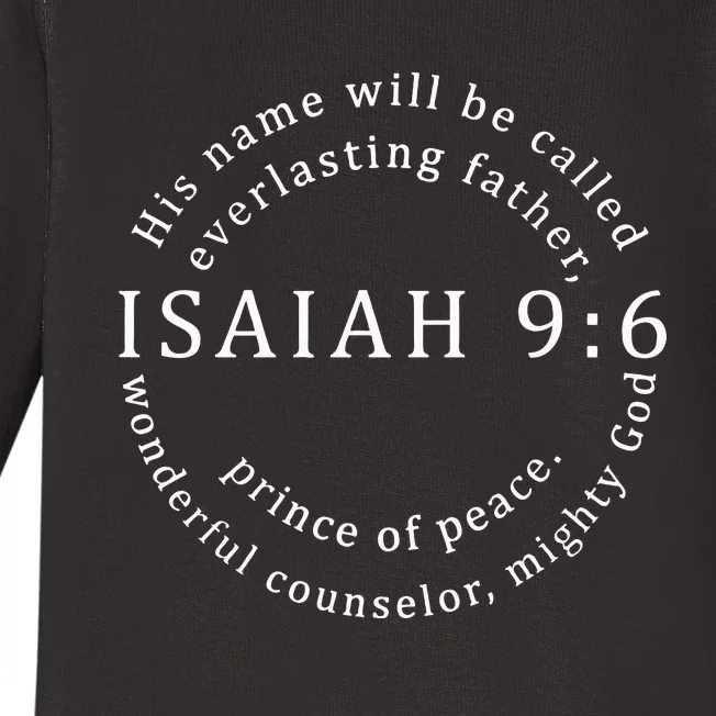 Christmas Jesus Father Prince Peace Counselor Isaiah 96 Baby Long Sleeve Bodysuit