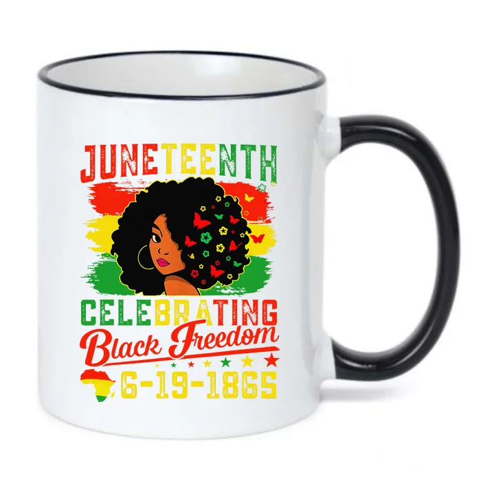 Celebrating Juneteenth Freedom 1865 Emancipation Black Women Black Color Changing Mug