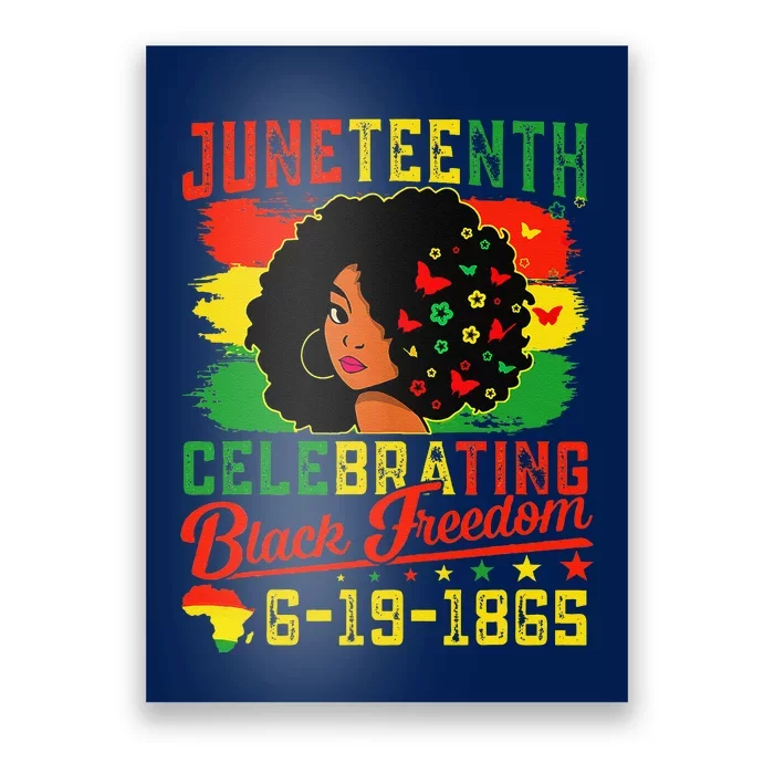 Celebrating Juneteenth Freedom 1865 Emancipation Black Women Poster