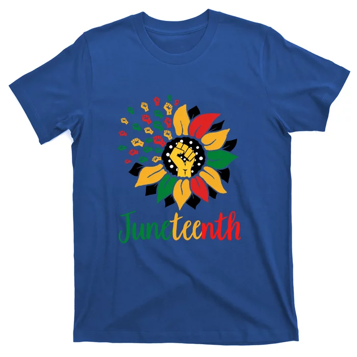 Celebrating Juneteenth Flower Fist Gift African Pride T-Shirt