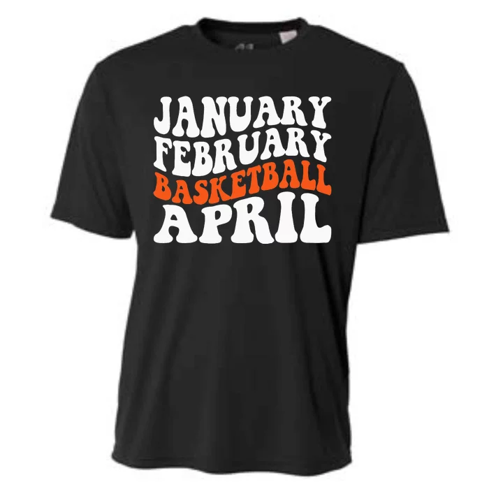 Creative January February Basketball April Basketball Gamer Cooling Performance Crew T-Shirt