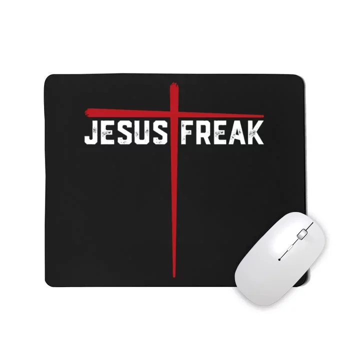 Christian Jesus Freak Red Cross Mousepad