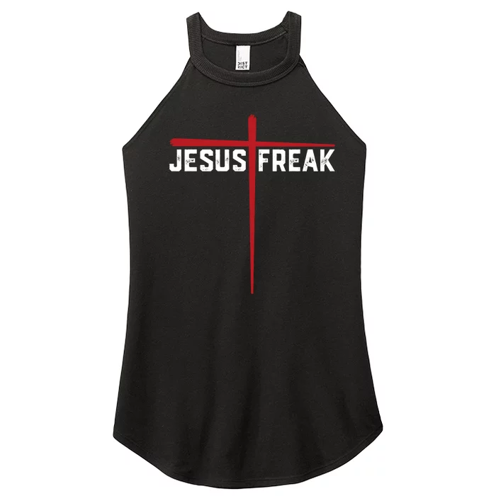 Christian Jesus Freak Red Cross Women’s Perfect Tri Rocker Tank