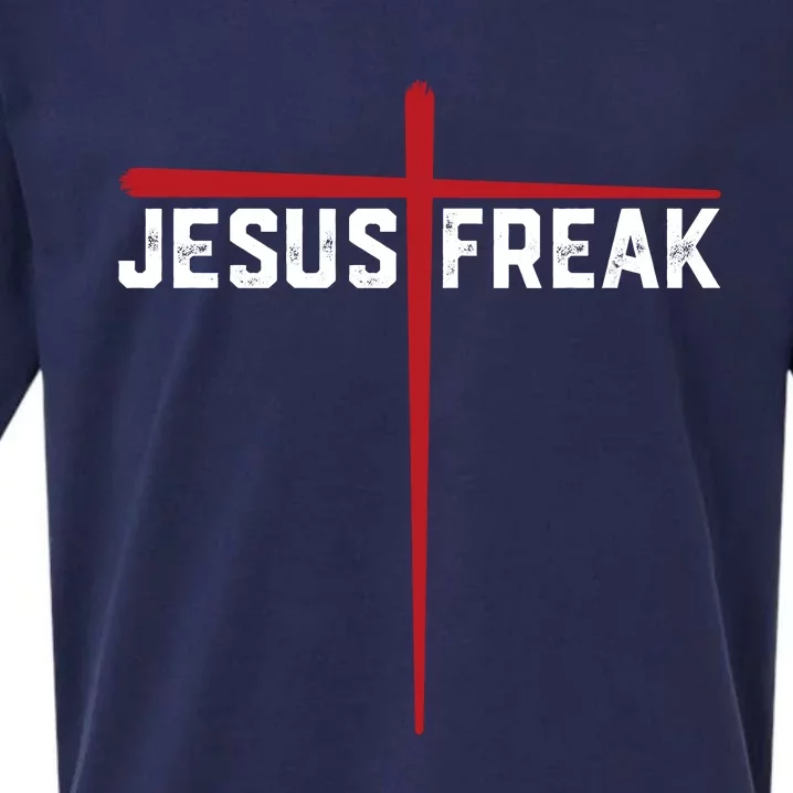 Christian Jesus Freak Red Cross Sueded Cloud Jersey T-Shirt