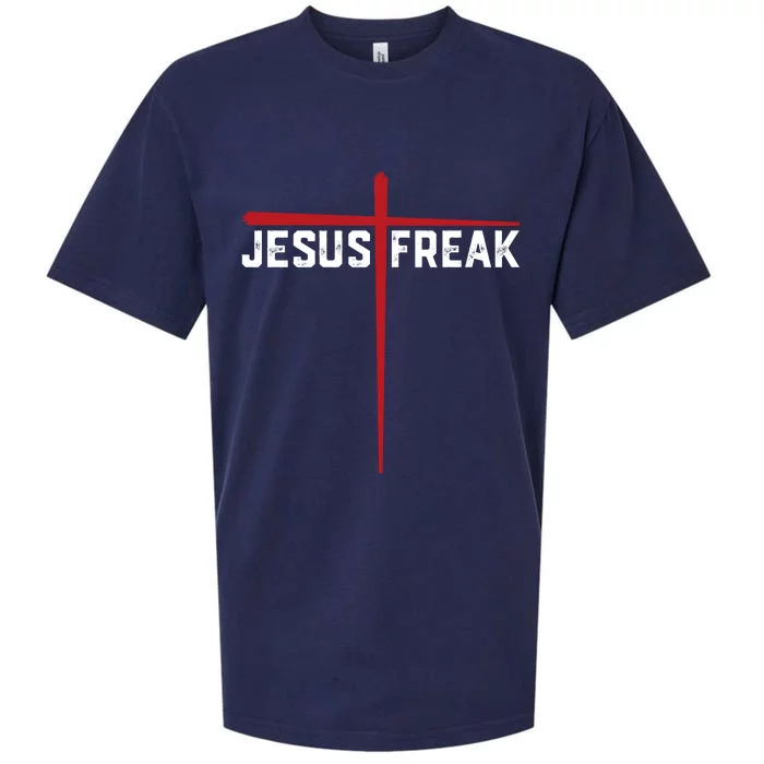 Christian Jesus Freak Red Cross Sueded Cloud Jersey T-Shirt