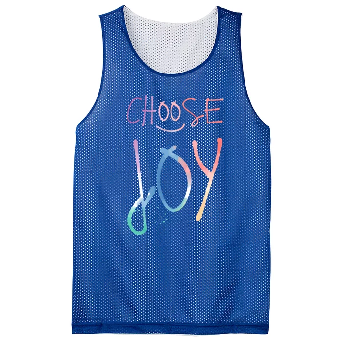 Choose Joy Gift Happy Motivational Gift Mesh Reversible Basketball Jersey Tank