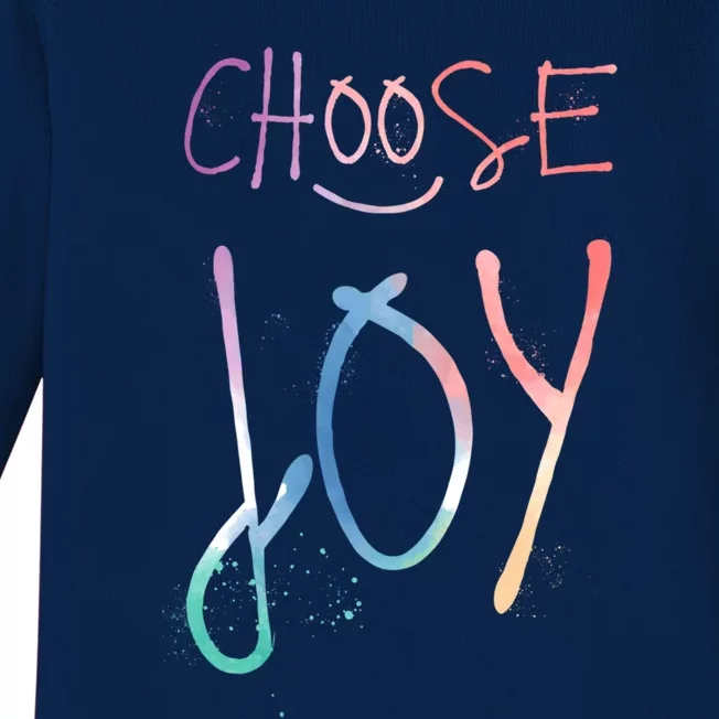 Choose Joy Gift Happy Motivational Gift Baby Long Sleeve Bodysuit