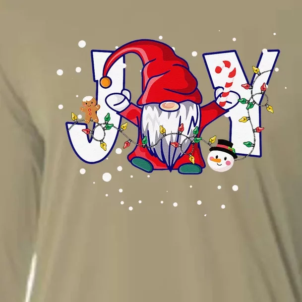 Christmas Joy Gnome Christmas Cooling Performance Long Sleeve Crew