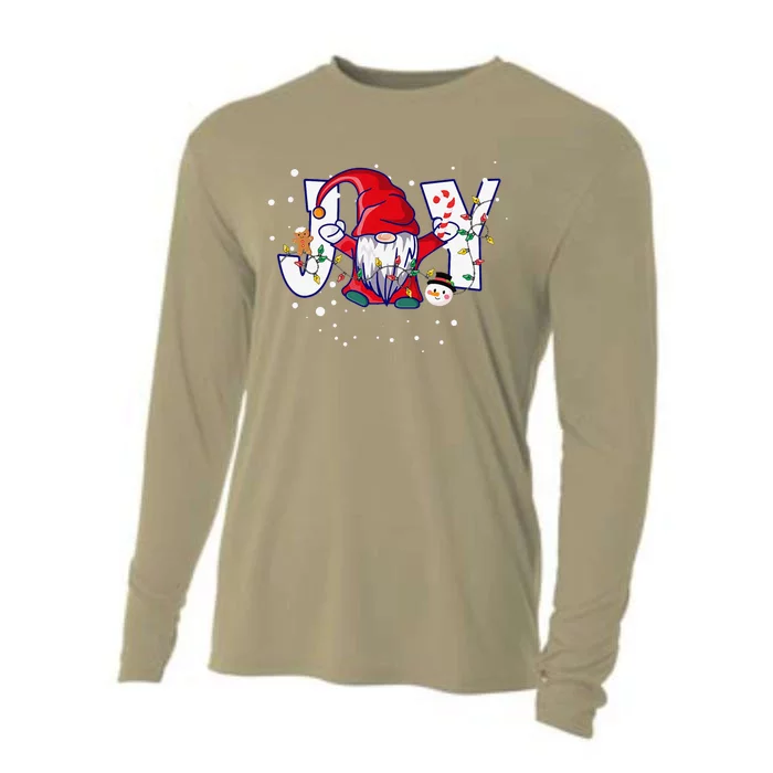 Christmas Joy Gnome Christmas Cooling Performance Long Sleeve Crew