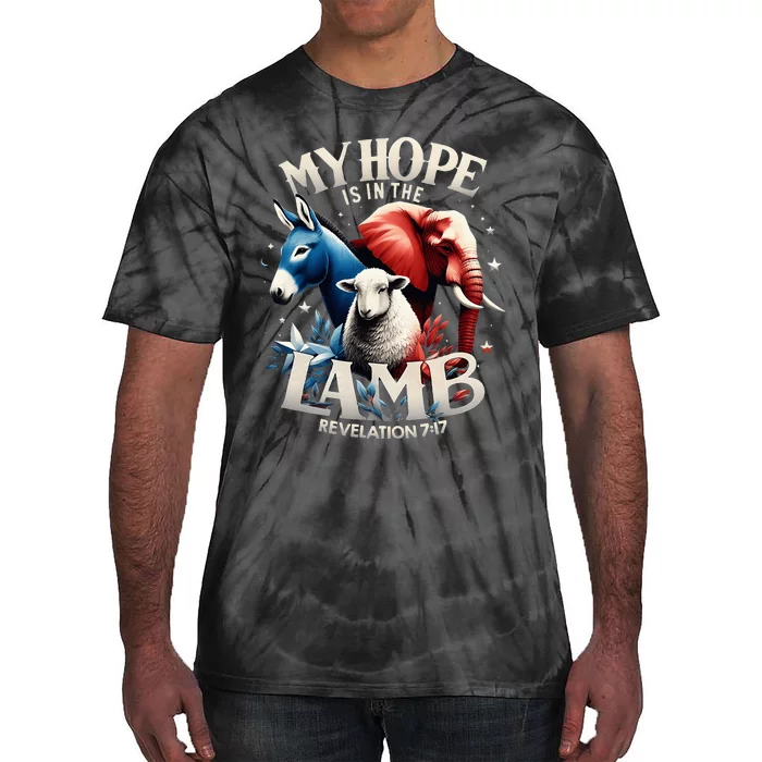 Christian Jesus God Elephant Donkey My Hope Is In The Lamb Tie-Dye T-Shirt