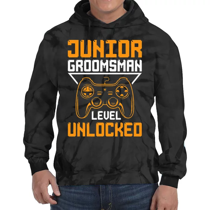 Cute Junior Groomsman Gaming Wedding Party Jr Gift Tie Dye Hoodie