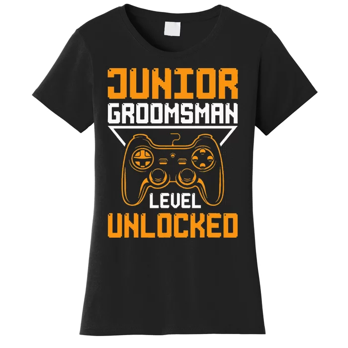 Cute Junior Groomsman Gaming Wedding Party Jr Gift Women's T-Shirt