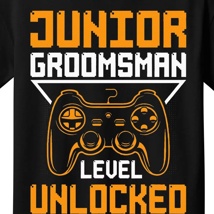 Cute Junior Groomsman Gaming Wedding Party Jr Gift Kids T-Shirt