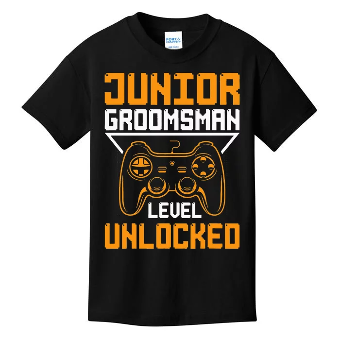 Cute Junior Groomsman Gaming Wedding Party Jr Gift Kids T-Shirt