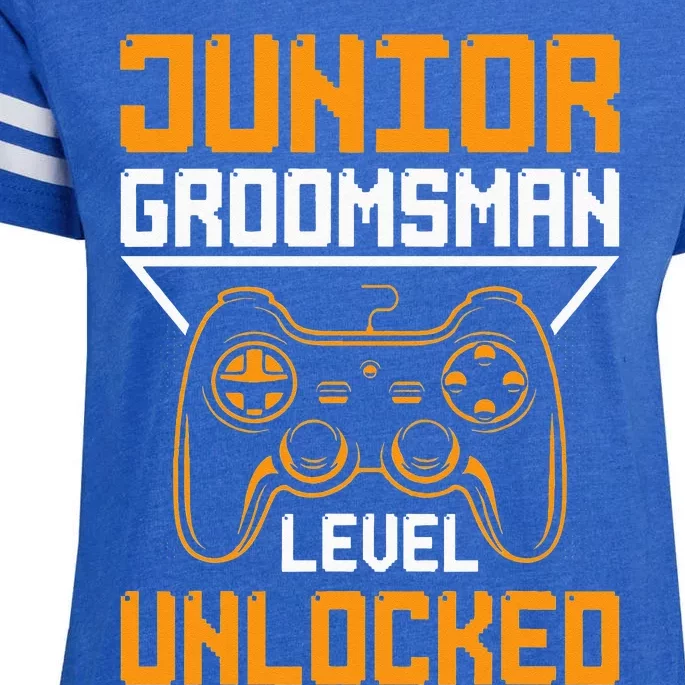 Cute Junior Groomsman Gaming Wedding Party Jr Gift Enza Ladies Jersey Football T-Shirt